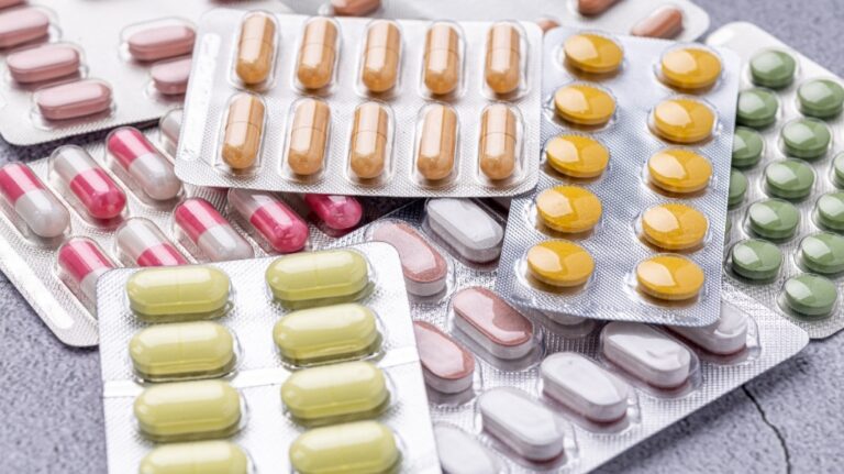 assortment of pills in packaging