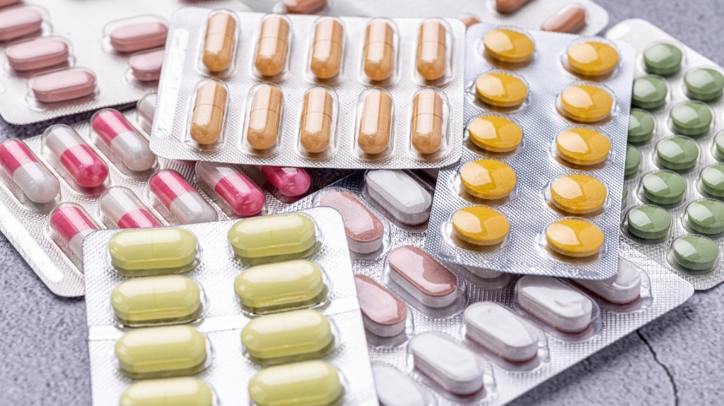 assortment of pills in packaging